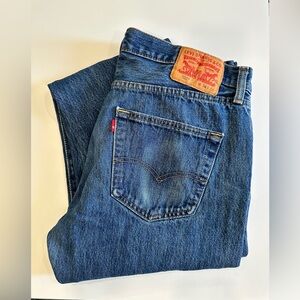 Levi’s 501 Button Fly Jeans W34 L32 (Measures W34 L31.5) Rare Blank Red Tab